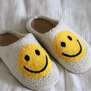 Altard State Smiley Face Preppy Happy Yellow Slippers